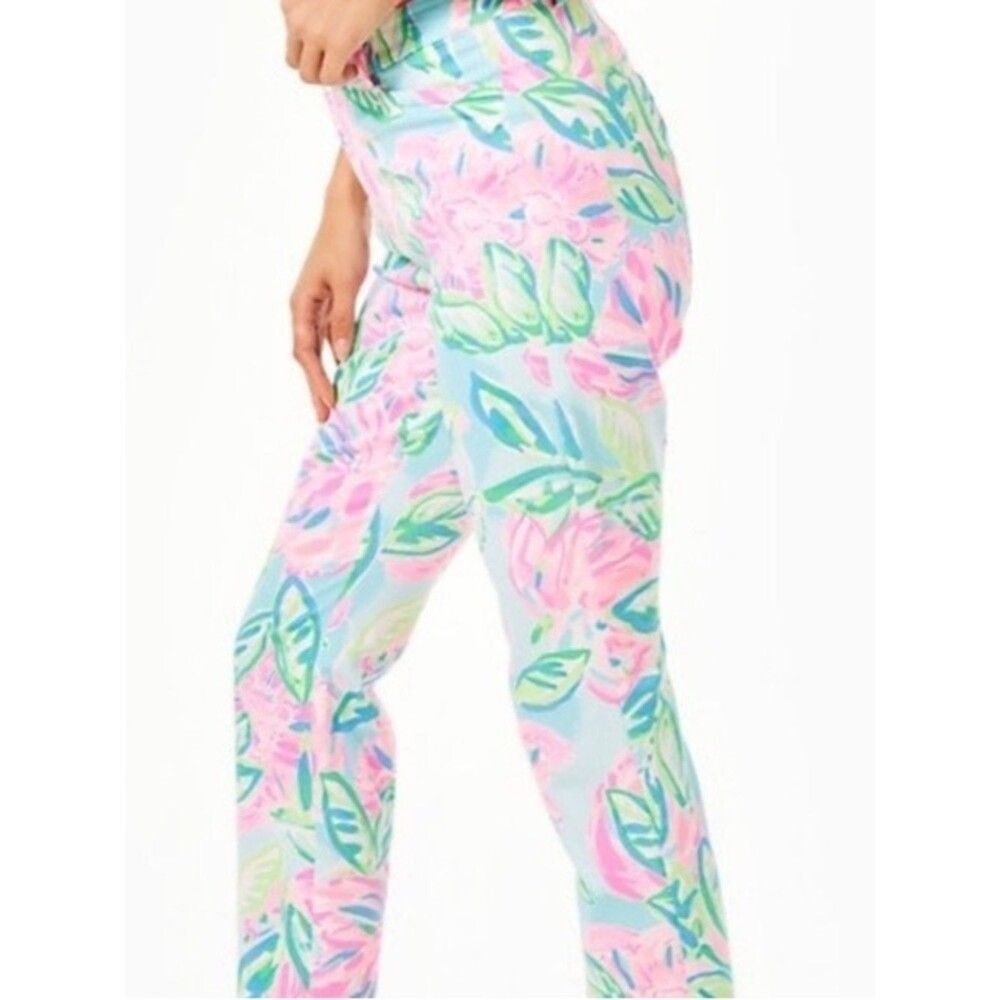 Lilly Pulitzer Kelly High Rise Skinny Ankle Pants Women's Size 2 Totally Blossom - Picture 3 of 11